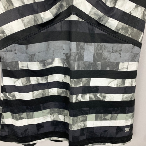 Surin Ruched Mesh Back Tank Top Small Black Grey - Picture 3 of 10